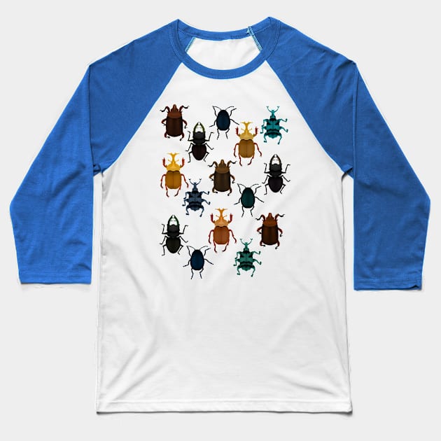 Bugs and beetles Baseball T-Shirt by Aline Eg